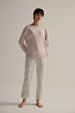 Kadın Pamuklu Uzun Kollu Pijama Takımı