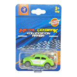 Çek Bırak Metal Küçük Arabalar 8 cm - SH40031 - Yeşil Vosvos