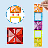 Manyetik Tiles Renkli 75 Parça Manyetik Yapı Magnetic Bloklar