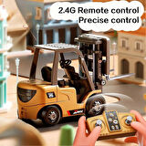 Şarjlı Mini METAL Forklift (Uzaktan Kumandalı) - Kumandadan Hareketli, Gerçekçi İnşaat Deneyimi!