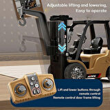 Şarjlı Mini METAL Forklift (Uzaktan Kumandalı) - Kumandadan Hareketli, Gerçekçi İnşaat Deneyimi!