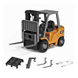 Şarjlı Mini METAL Forklift (Uzaktan Kumandalı) - Kumandadan Hareketli, Gerçekçi İnşaat Deneyimi!