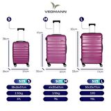 Vegmann Delphin Violet 3 lü Valiz seti