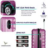 Vegmann Delphin Violet 3 lü Valiz seti