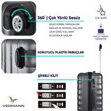 Vegmann Delphin Antrasit Orta Boy Valiz