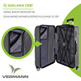 Vegmann Vela Gri 2'li Valiz Seti Orta Boy ,Kabin Boy