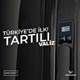 Vegmann Tartılı Scadel Siyah 3 lü Valiz Seti