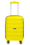 Vegmann Polipropilen (PP) Atlas Sarı Kabin Boy Valiz