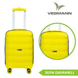 Vegmann Polipropilen (PP) Atlas Sarı Kabin Boy Valiz