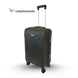 Vegmann Tartılı Scavel Siyah Büyük Boy Valiz