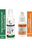 Organik Ve Doğal İçerikli Vücut Koruyucu Bebek Çocuk Ve Yetişkin Sprey 100 ml ve Güneş Kremi 50 ml