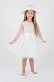AHENGİM KIZ ÇOCUK ELBİSE KIZ ŞAPKALI ELBİSE KIZ ELBİSE TÜL ELBİSE AK2228