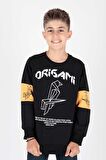 Erkek Çocuk Origami Baskılı Trend Sweatshirt Ak15160