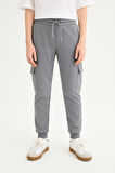 Erkek Çocuk Basic Kargo Cepli Jogger Paça Okul Eşofman Altı AK2322-1