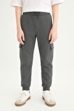 Erkek Çocuk Basic Kargo Cepli Jogger Paça Okul Eşofman Altı AK2322-1
