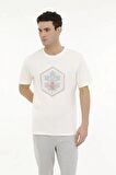 A101611231 101611231 Ml Wood 11Urb343-067 4Fx Lumberjack Erkek T-shirt EKRU