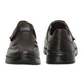 Polaris 107409 4FX Kahve Erkek Comfort Deri Sandalet