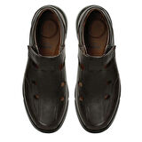 Polaris 107409 4FX Kahve Erkek Comfort Deri Sandalet