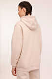 WB MARCIA 18SSB502 4PR BEJ KADIN OVERSIZE FIT HOODIE
