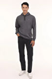 Lumberjack 4W MB SN04 HOODIE 4PR Erkek Sweatshirt Antrasit