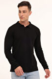 MB SN329 UKOL POLO 4PR Siyah Erkek Uzun Kol T-Shirt