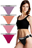 Yohannes Club, Kadın Lastik Bantlı Brazilian Külot, 4'lü Paket