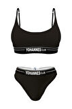 Yohannes Club, Kadın Pamuklu İç Çamaşırı Takımı, Renk Seçenekli, (Bralet-Kemerli Bikini Slip)