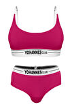 Yohannes Club, Kadın Pamuklu İç Çamaşırı Takımı, Renk Seçenekli, (Bralet-Kemerli Hipster Külot)