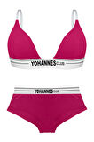 Yohannes Club, Kadın Pamuklu İç Çamaşırı Takımı, Renk Seçenekli, (Üçgen Sütyen-Kemerli Boyshort-Boxer Külot)