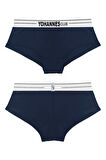 Yohannes Club, Kadın Pamuklu İç Çamaşırı Takımı, Renk Seçenekli, (Üçgen Sütyen-Kemerli Boyshort-Boxer Külot)