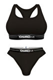 Yohannes Club, Kadın Pamuklu İç Çamaşırı Takımı, Renk Seçenekli, (Büstiyer-Kemerli Brazilian Külot)
