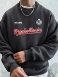 Panhellenic Est 1902 Yaratıcı Mektup Baskılı Koşu Sonbahar Polar Kapşonlu Erkek Günlük Temel