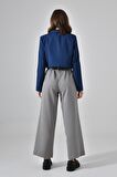 Lacivert Kruvaze Crop Blazer Ceket