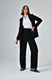 Siyah Cep Detaylı Business Blazer Ceket
