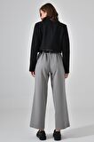 Siyah Kruvaze Crop Blazer Ceket