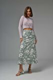Mint Midi Dokuma Etek