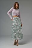 Mint Midi Dokuma Etek