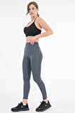 Siyah U Yaka İp Askılı Fitilli Basic Örme Crop Büstiyer
