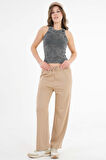 Antrasit Halter Yaka Fitilli Örme Crop Bluz