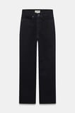 Siyah Kadın Yüksek Bel Mary Vintage Straight Fit Jean Pantolon