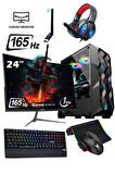 Mintra Geralt i5-10400F 16GB 512GB M.2 NVMe SSD RX 580 8GB 24" 165HZ Oyuncu Masaüstü Bilgisayarı