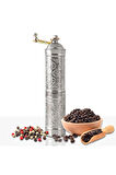 Nikel Zamak Karabiber, Kahve, Çörek Otu Ve Haşhaş El Değirmeni Öğütücü Grinder 22 Cm