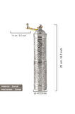 Nikel Zamak Karabiber, Kahve, Çörek Otu Ve Haşhaş El Değirmeni Öğütücü Grinder 22 Cm