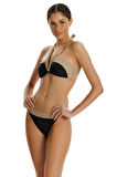 Zeki Vanessa Siyah Boyundan Bikini Takımı