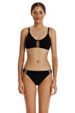 Zeki Siyah Aksesuar Detaylı Bikini Takımı