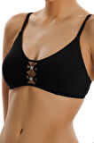 Zeki Siyah Aksesuar Detaylı Bikini Takımı