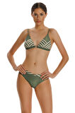 Zeki Desenli Üçgen Bikini Takımı