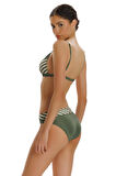 Zeki Desenli Üçgen Bikini Takımı