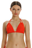 Zeki Turuncu Drapeli Bikini Üst