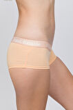 Tekli Kadın Boyshort Külot - Peach Fuzz